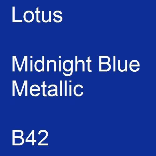 Lotus, Midnight Blue Metallic, B42.